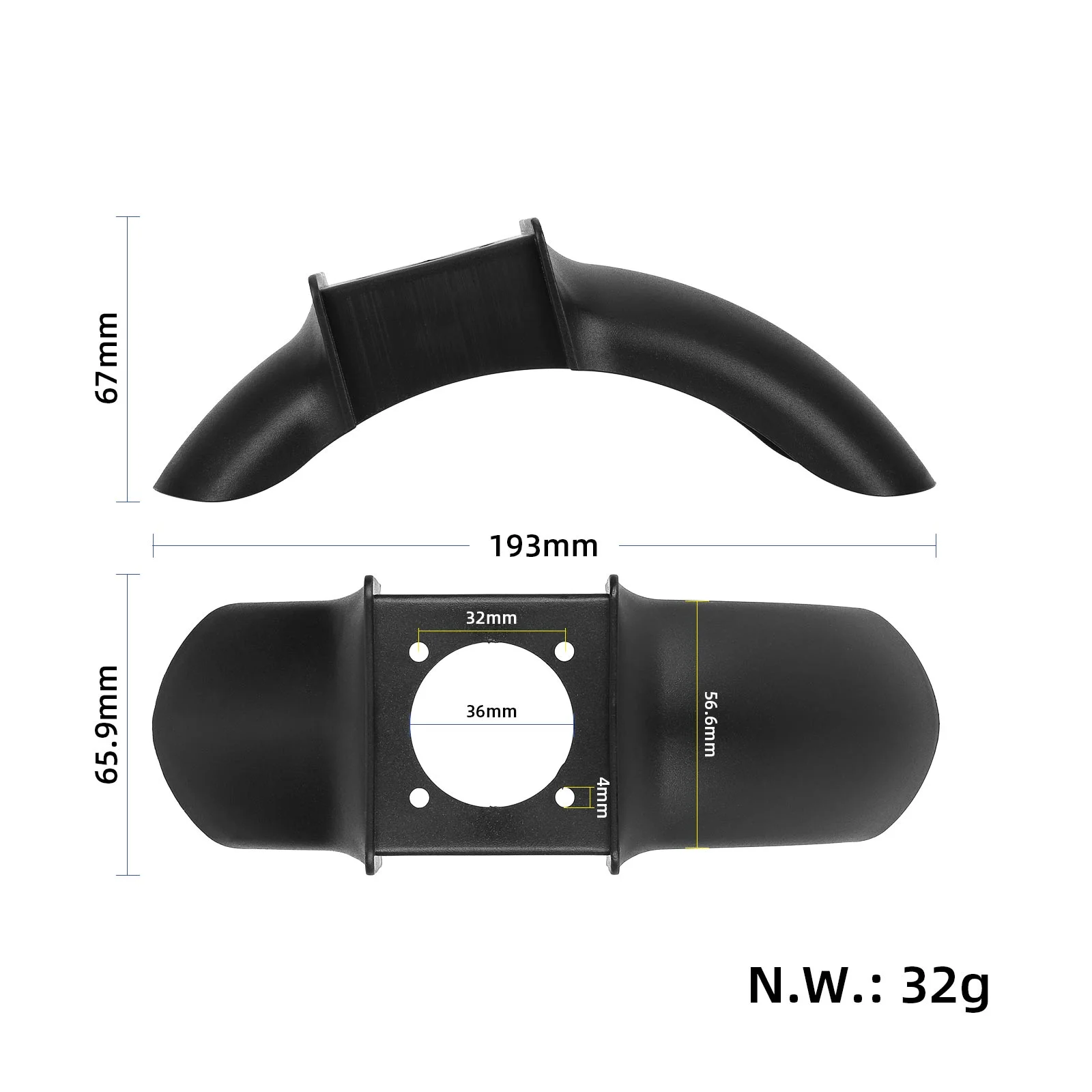 KuKirin S1 Max Front Fender - Image 2
