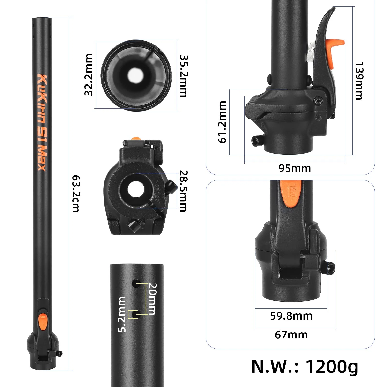 KuKirin S1 Max Handlebar Stem - Image 2